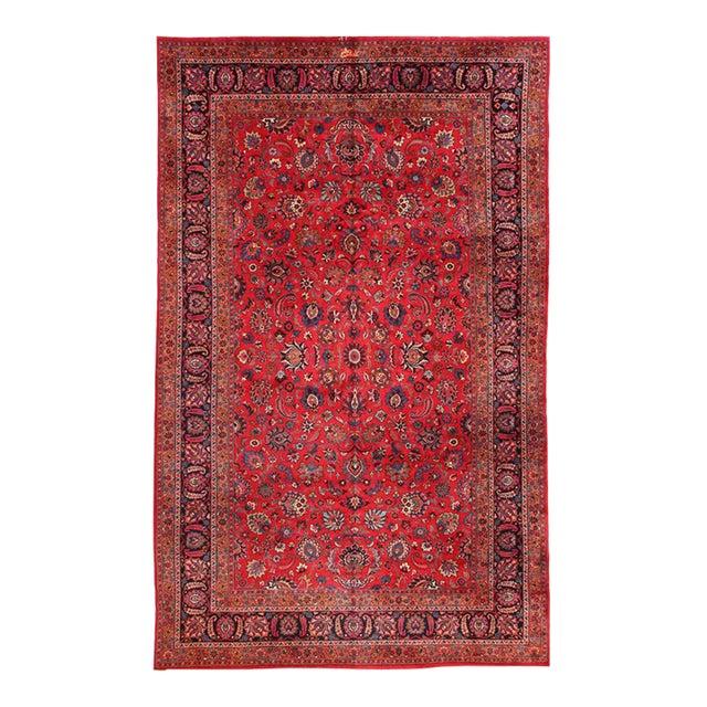 1960s Persian Mashad Area Rug 10’0″ X 16’5″ For Sale