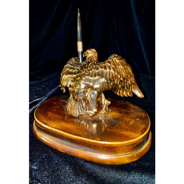 Mid 20th Century Eagle Desk Pen Stand For Sale - Image 10 of 12
