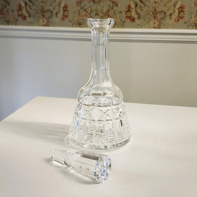 1960s Kylemore Cut Crystal Barware Wine Decanter & Stopper by Waterford For Sale In New York - Image 6 of 9