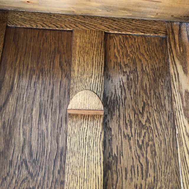 1940s Oak & Black Billiards Cabinet For Sale - Image 5 of 11