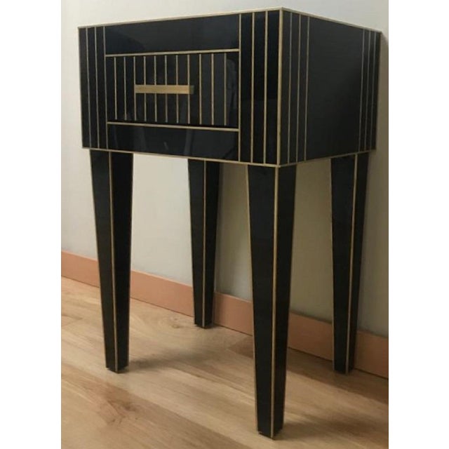 New Mirrored Nightstand in Black Mirror and Chrome, Price Per 1 Item For Sale - Image 18 of 18