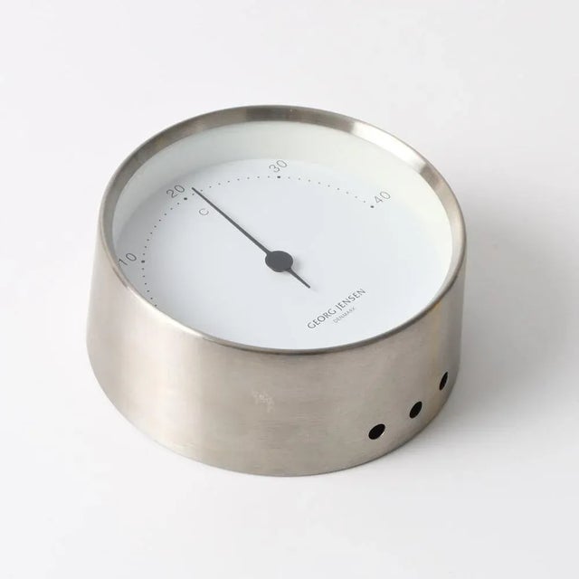 Silver Danish Thermometer by Henning Koppel for Georg Jensen, 1990s For Sale - Image 8 of 9