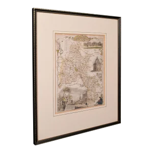 1850's Antique County Map Oxfordshire