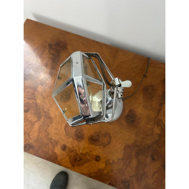 French Art Deco Chromed Table Lamp, 1930s For Sale - Image 6 of 9