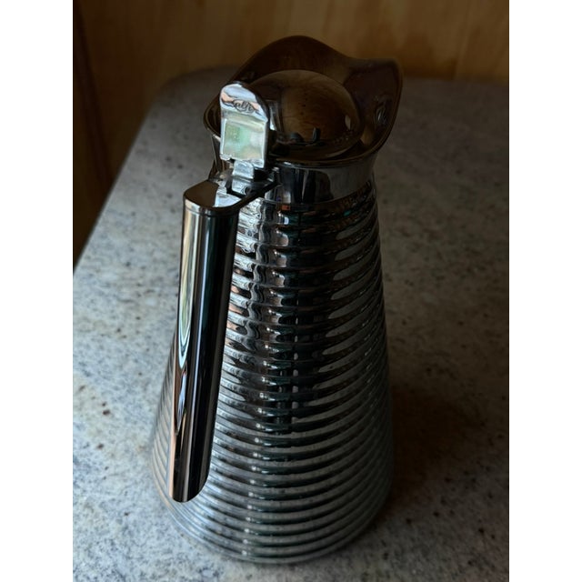 Vintage German Vacuum Jug in Ribbed Stainless Steel, 1980s For Sale - Image 10 of 16