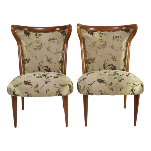 Italian Mid-Century Modern Wooden Chairs, 1950s For Sale