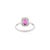 Sparkling Ruby Diamond Halo Engagement Ring Crafted in 14k Size 7 For Sale - Image 9 of 12