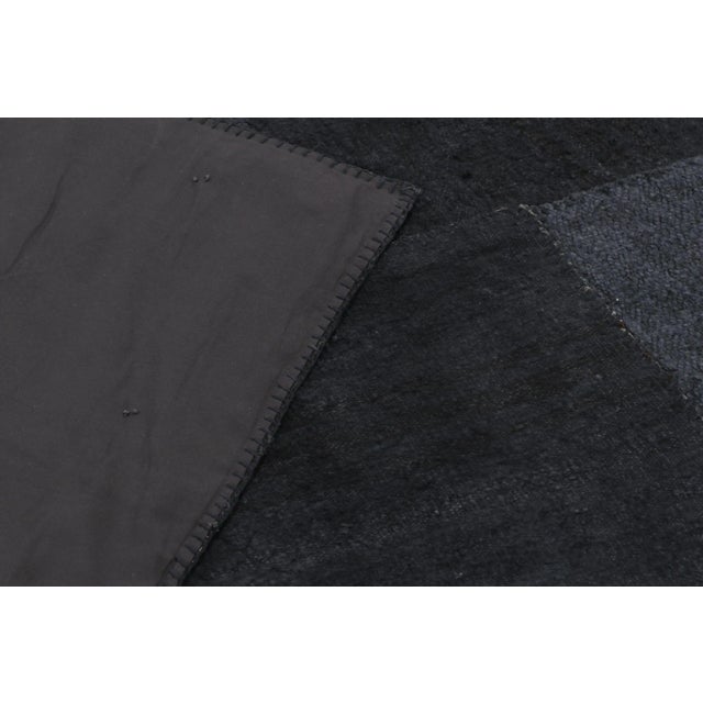 Textile Vintage Anatolian Textile With Blue and Black Patchwork Geometry - Rug & Kilim For Sale - Image 7 of 9