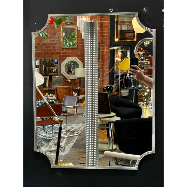 Wood Vintage Italian Mid Century Wall Mirror 1970s For Sale - Image 7 of 8