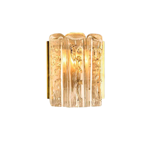 Glass and Brass Wall Sconce by Doria, 1960