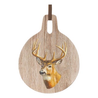 Deer Print Cutting Board Decor 7.75"D For Sale