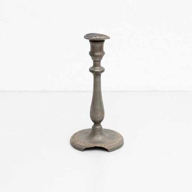 1950s Spanish Metal Candleholder, 1950s For Sale - Image 5 of 12