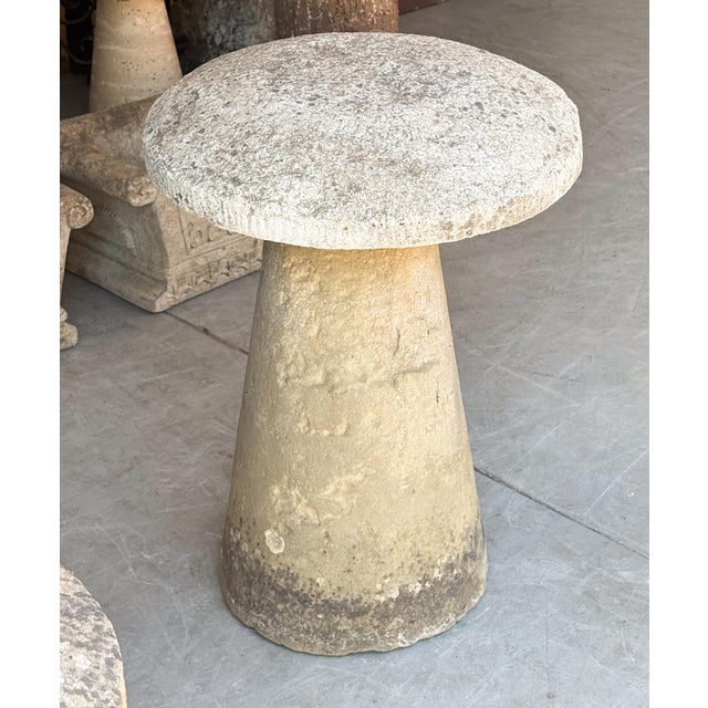 A steddle or staddle stone from the West Country of England from the late 1700s, featuring a conical-shaped base mounted...