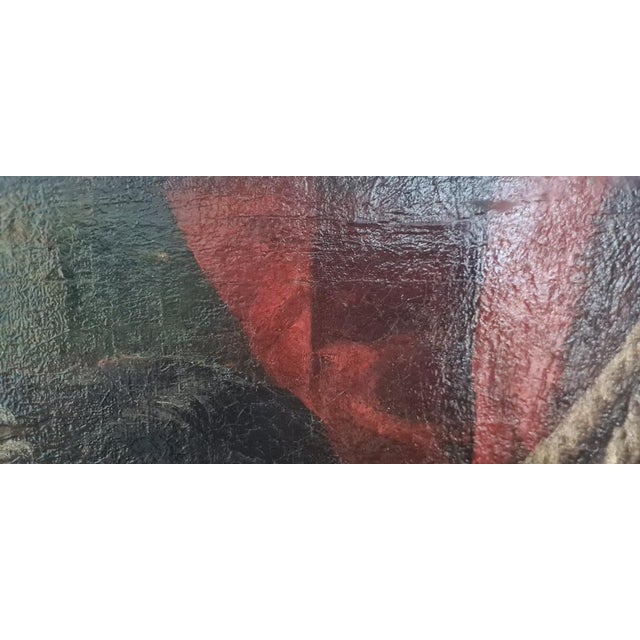 Art Deco Genre Scene, 20th Century, Oil on Canvas For Sale - Image 13 of 17