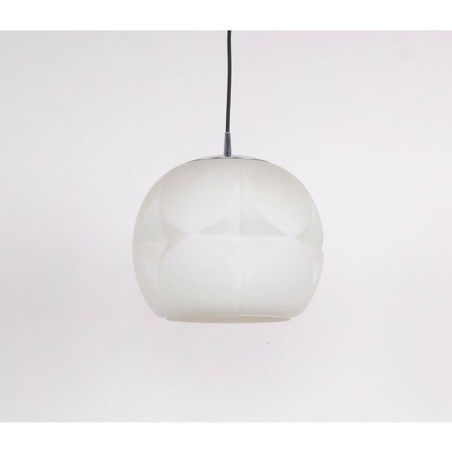 Mid-Century Modern Opaline Glass Pendant Lamp from Peill & Putzler, 1960s For Sale - Image 3 of 11