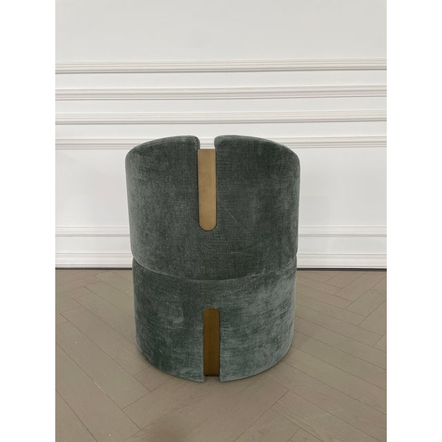 2020s Bently Green and Gold Armchair For Sale - Image 5 of 6