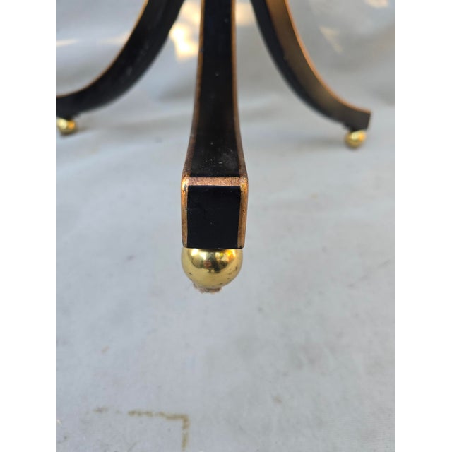 Wood Regency Accent Table With Tripod Base For Sale - Image 7 of 10