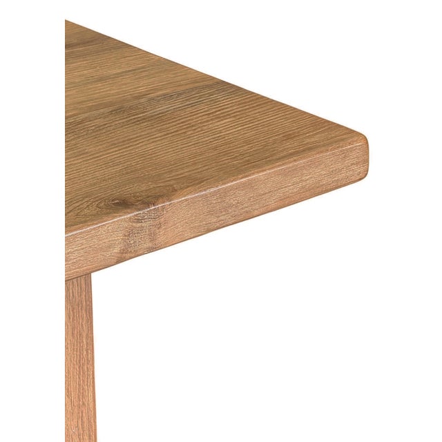 Large Teak Wood Table, Natural Finish, Hand-Crafted Modern Organic For Sale - Image 6 of 7