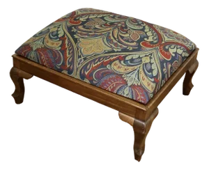 Victorian Art Nouveau Upholstered Footstool , 1890s