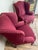 Vintage Pair Burgandy Wing Back Chairs by Hamilton House For Sale In Boston - Image 6 of 8