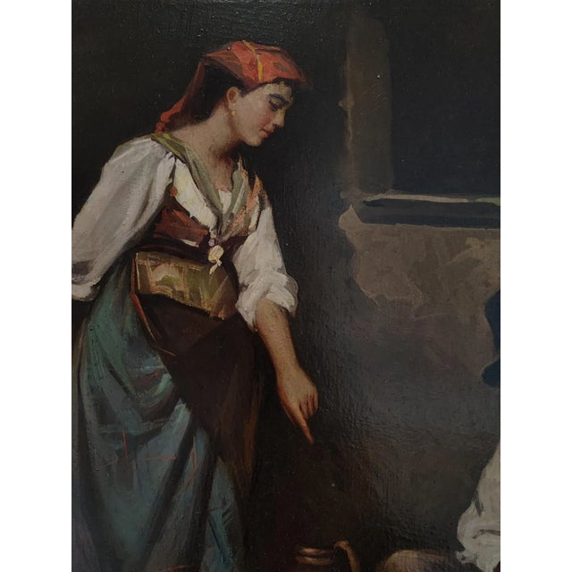 Milone, Scène de genre intérieure, Oil on Canvas, Framed For Sale - Image 6 of 13