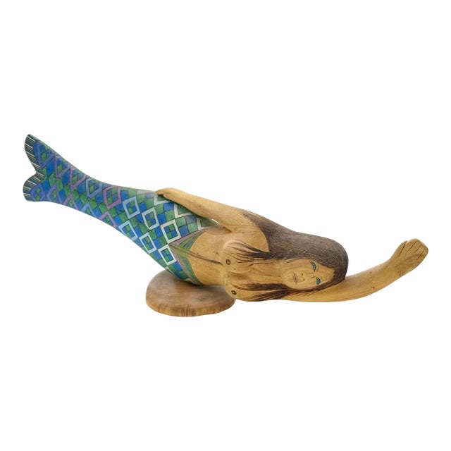 Mermaid Figurine in the Style of Native American Arts & Crafts For Sale