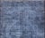 Vintage Hand Knotted Turkish Overdyed Oushak Rug in Dark Blue and Charcoal For Sale - Image 4 of 12