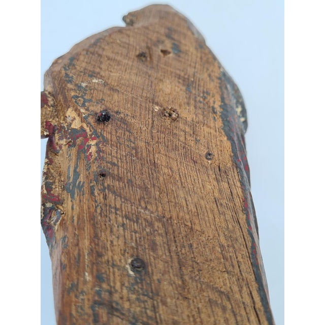 Antique Wooden Statue of Salvator Mundi, 1700s For Sale - Image 3 of 15