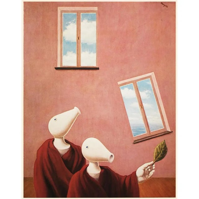 An excellent striking large First Edition photogravure of surrealist painting "Natural Encounters" (1945) by famous...