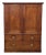 Antique Georgian Mahogany Linen Press Wardrobe, 1800s For Sale