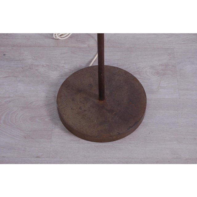 1950s Floor Lamp with Pleated Lampshade, 1950s For Sale - Image 5 of 11