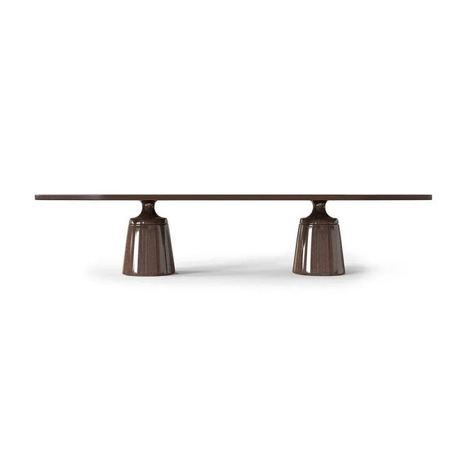 Spruce nymphea table by lk edition dimensions: 320 x 120 x h 74 cm materials: brushed spruced with glossy lacquer. Also...