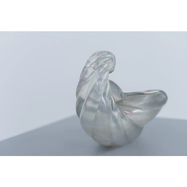 Iridated Murano Glass Cornucopia by Ercole Barovier, 1930s For Sale - Image 4 of 6