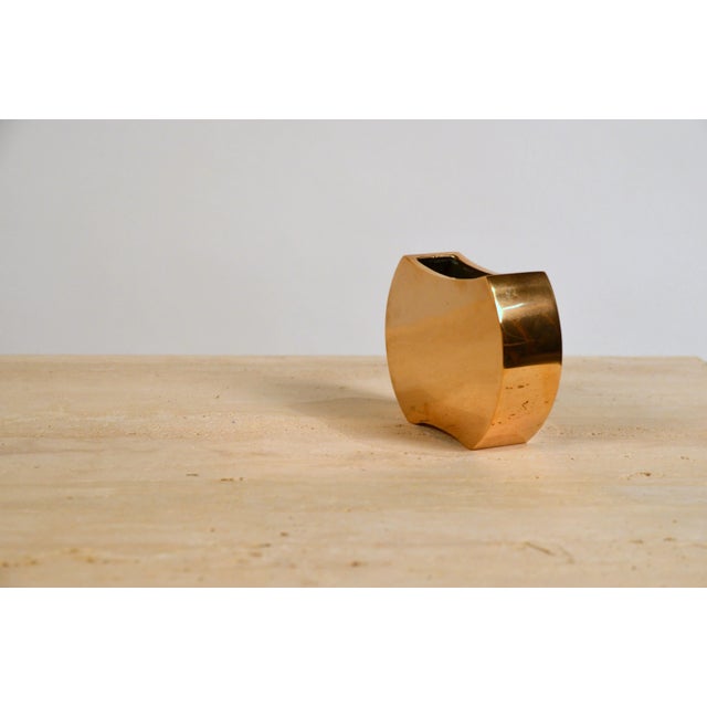 1970s 1970s Vintage Monique Gerber Polished Bronze Vase For Sale - Image 5 of 7