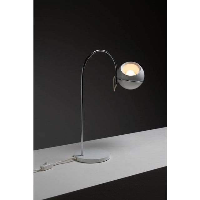 Space Age German White and Chrome Desk Lamp from Cosack, 1960s For Sale - Image 4 of 12