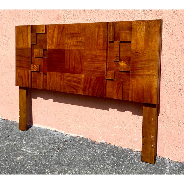 1970s Brutalist Lane Mosaics Queen Headboard Chairish
