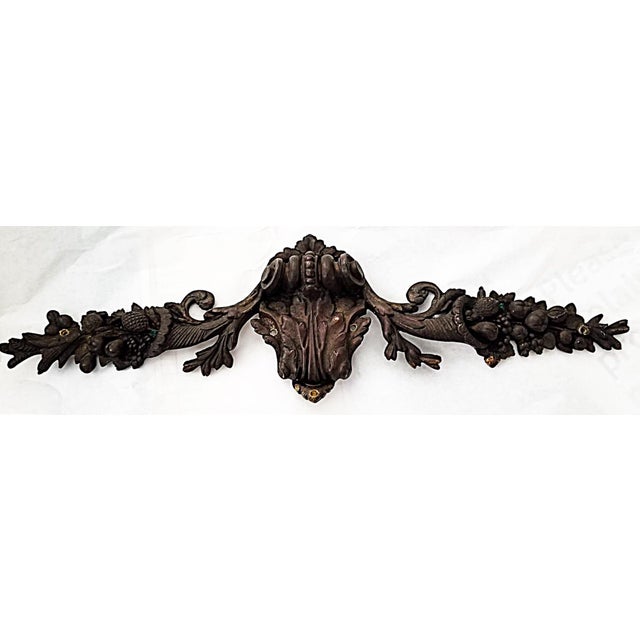 Large 19c French Bronze Dore' Decorative Mount For Sale In West Palm - Image 6 of 6