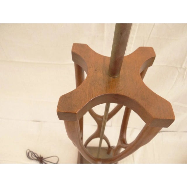 Danish Modern Twisted Table Lamp For Sale - Image 4 of 11