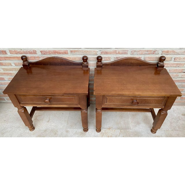 20th Century French Nightstands with One Drawer, 1950s, Set of 2 For Sale - Image 18 of 18