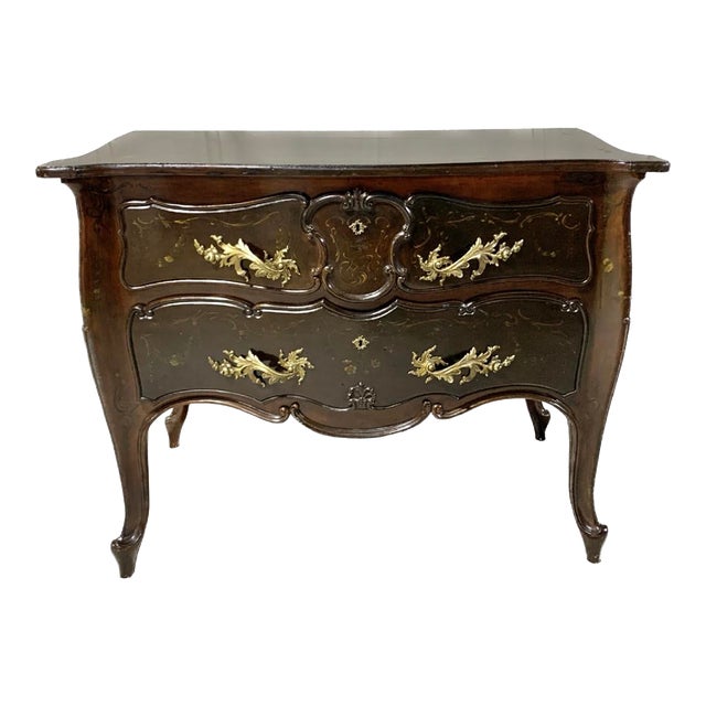 Late 19th Century French Painted Serpentine Commode For Sale