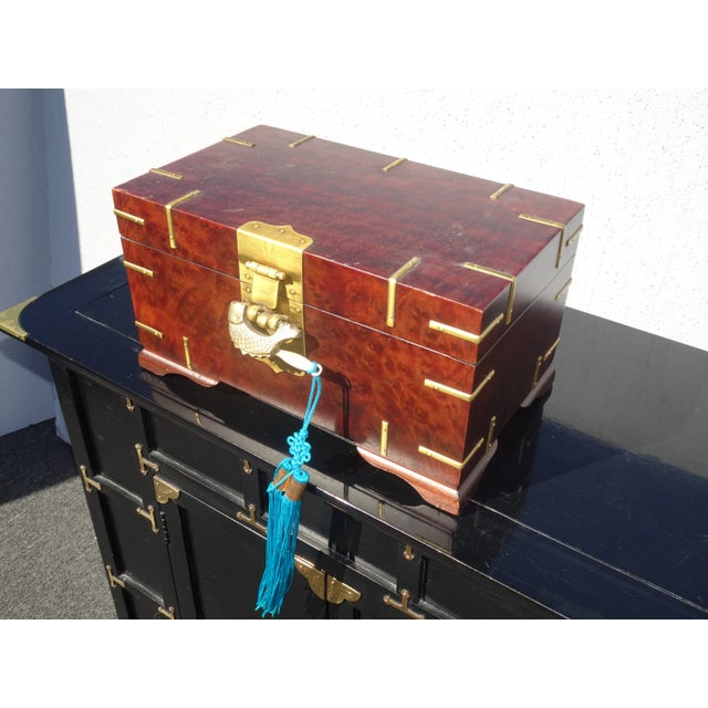 Set of Three Vintage Oriental Asian Jewelry Storage Boxes French Country For Sale - Image 12 of 13