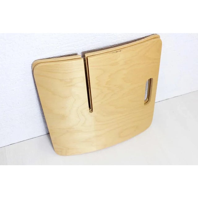 1980s Curved Plywood Magazine Rack, 1980s For Sale - Image 5 of 12