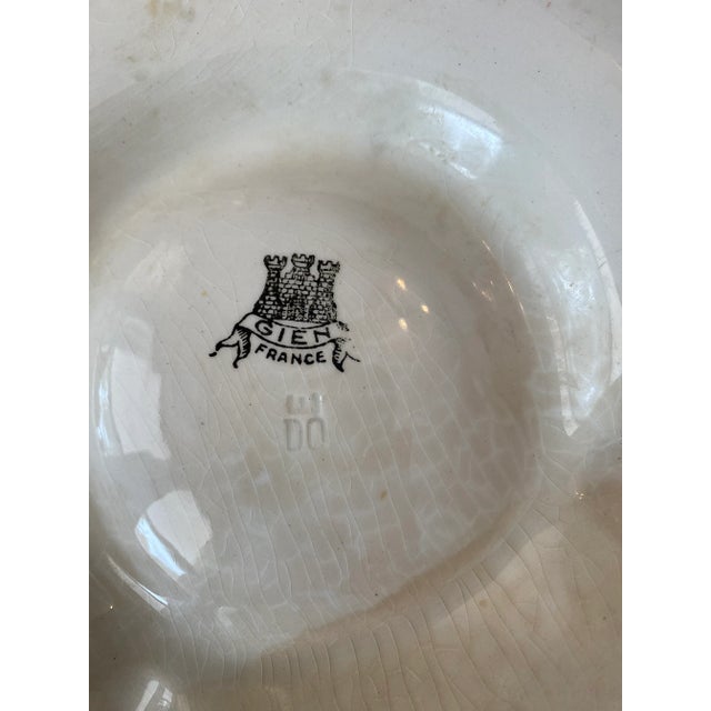 Early 20th Century Antique Gien France White Artichoke Plate For Sale - Image 5 of 7