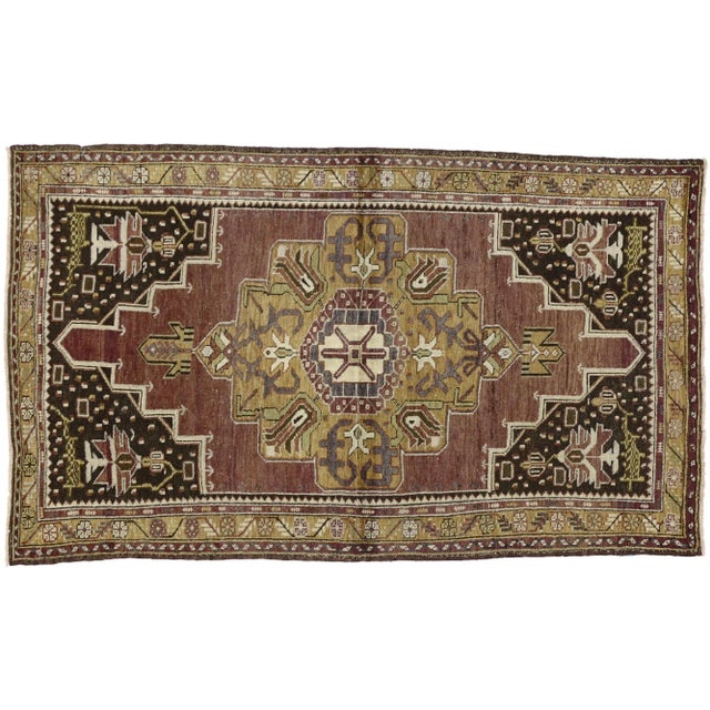 Textile Vintage Turkish Oushak Accent Rug - 04'00 X 06'08 For Sale - Image 7 of 7