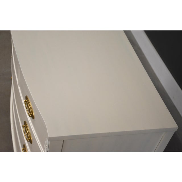 Wood 1960s White and Gold Brass Chic Dresser For Sale - Image 7 of 12