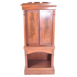 Antique Tall Cabinet with Doors For Sale
