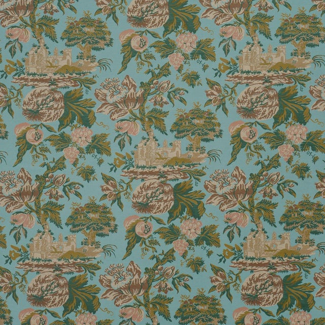 SAMPLE - Schumacher X Timothy Corrigan Jardin De Louis Fabric In Printemps For Sale