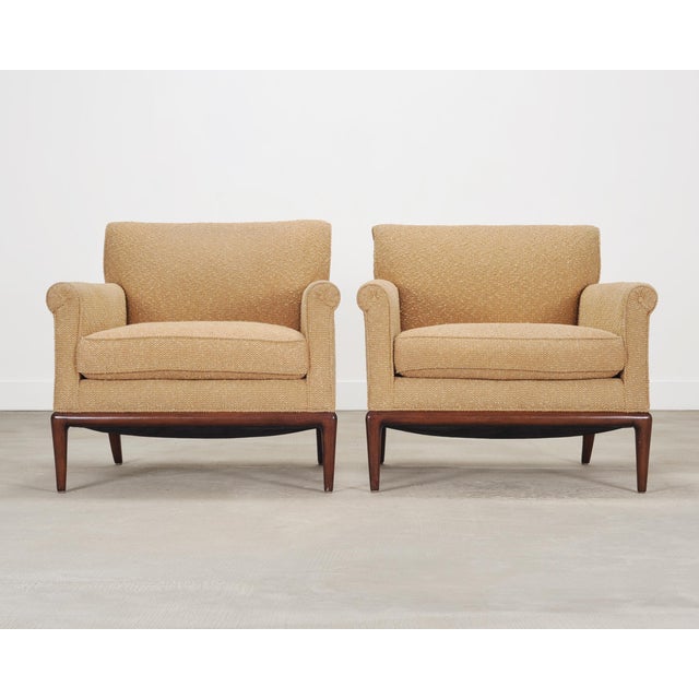 Modern Pair of A. Rudin "No. 600.1" Hardwood Boucle Lounge Armchairs For Sale - Image 3 of 18