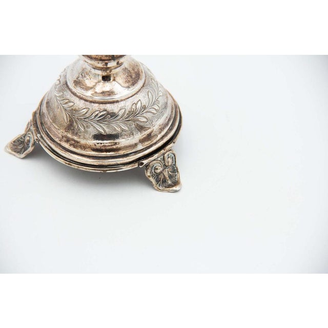 Silver Toothpick Holder with Three Support Points For Sale - Image 4 of 5