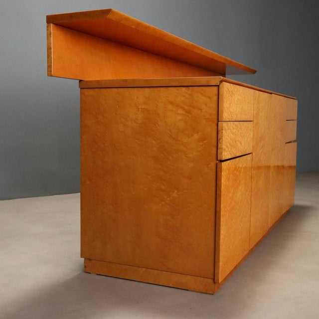Burl Wood Sideboard, 1980s For Sale - Image 6 of 8